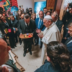 Artistas mundiales, entre ellos, Domigo Zapata y Jordi Mollá, muestran junto al Papa el poder educativo del pincel